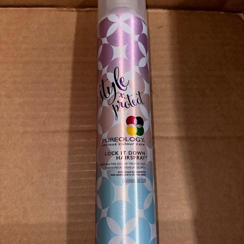 Pureology Style + Protect Lock It Down Hairspray Maximum Hold Color Safe Vegan